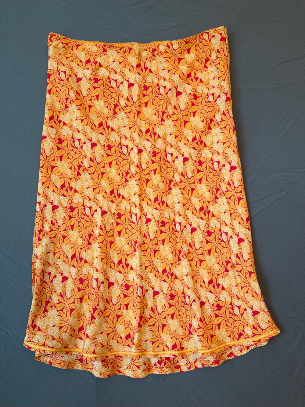 GAP Orange Floral Pencil Skirt